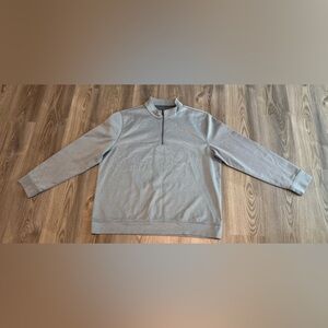 Hickey Freeman 1/4 Zip Gray Stripe Pullover Performance Golf Mens size XL